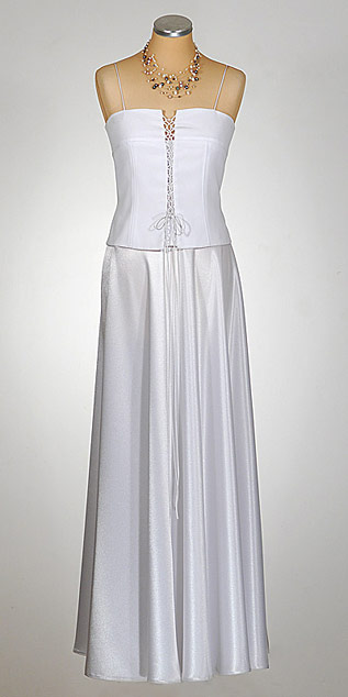 Svatební šaty P2001 bílý satén